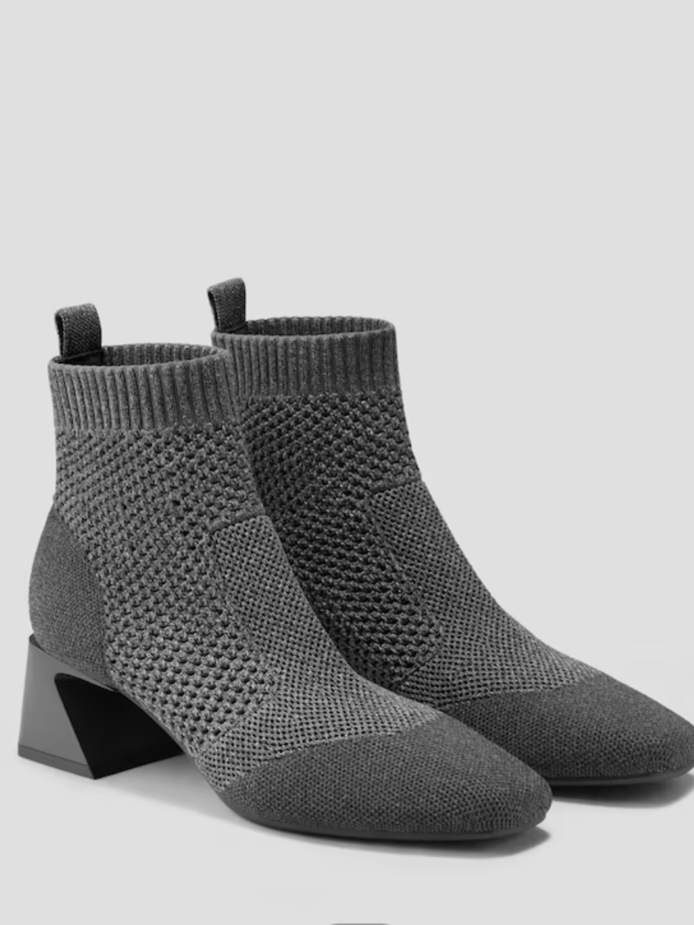 Vivaia Melissa Square-Toe Perforated Heeled Boots